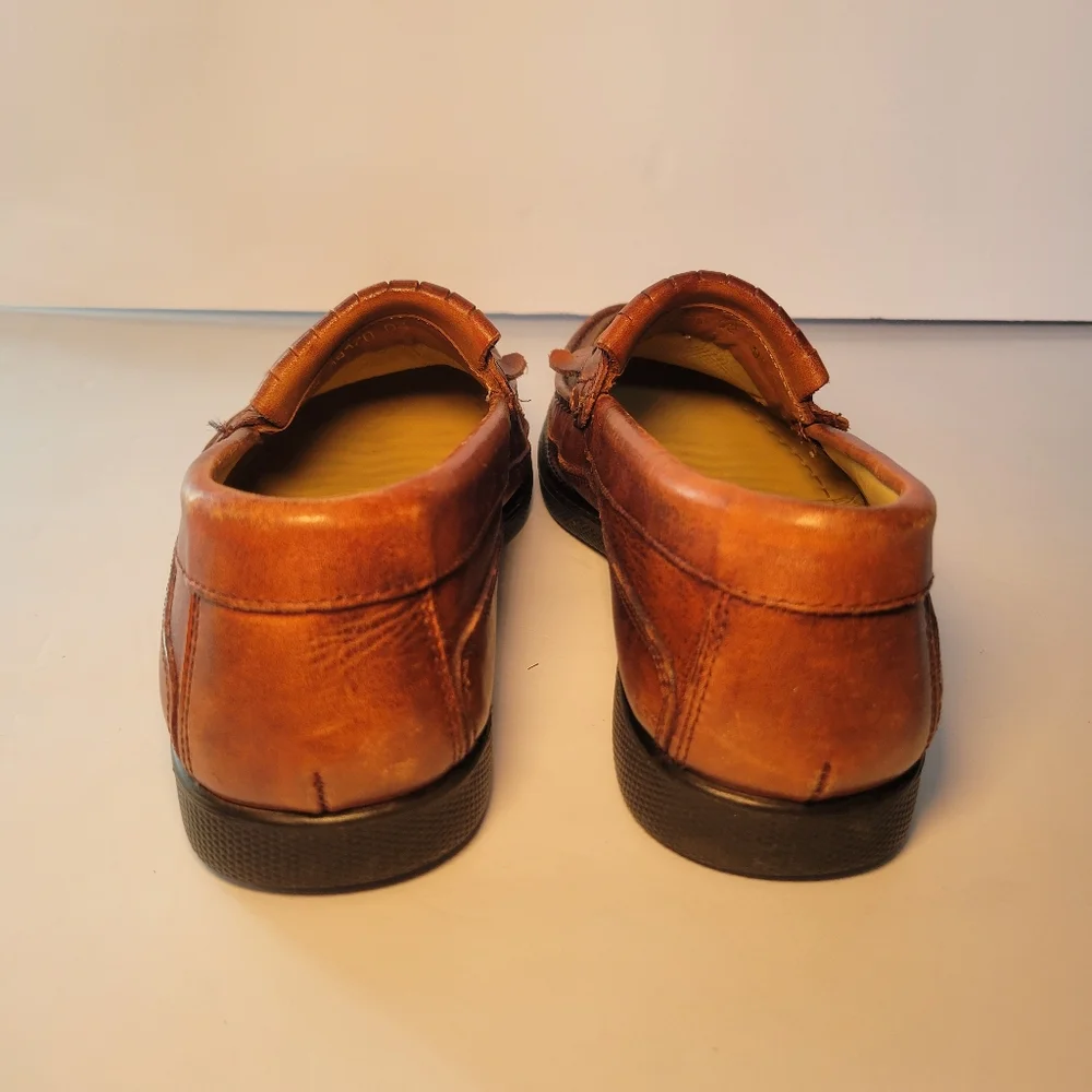 FLORSHEIM Men's 9D Brown Leather Moc Toe Tassel Kiltie Loafers‎ 18170 Brazil